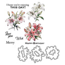Floral designs with text on a white background