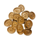 Poppy Crafts Wax Seal Sticker Pack #28 - Oval Gold Rose #2