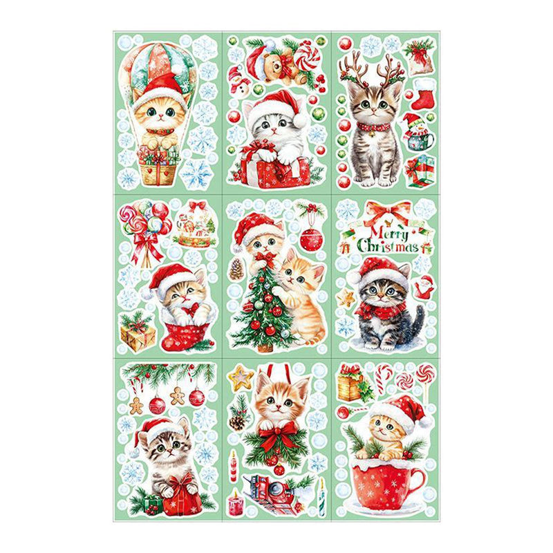 Poppy Crafts Window Stickers #7 - Christmas Collection - Cute Kitty #2