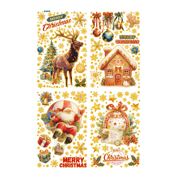 Poppy Crafts Window Stickers #9 - Christmas Collection - Golden Christmas