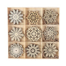 Poppy Crafts Wooden Ornaments Set - Christmas Collection - Snowflakes*