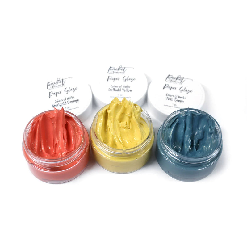 Picket Fence Studios Paper Glaze Sampler 3 Pack - Colours of Herbs