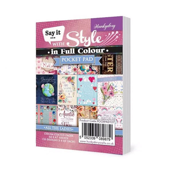 Hunkydory Say it with Style in Full Colour Pocket Pads - All the Ladies*