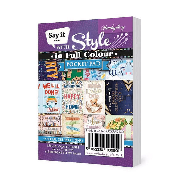 Hunkydory Say it with Style in Full Colour Pocket Pads - Special Celebrations*