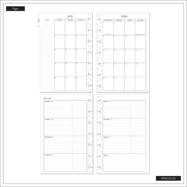 Me & My Big Ideas - 2026–2027 Floral Embrace Customizable Planner Mini Horizontal Layout - 12 Months