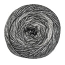 Ball of gray yarn on a white background