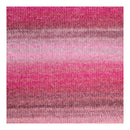 Gradient pink fabric swatch on a white background
