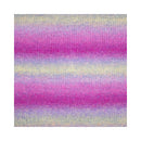 Textured fabric swatch with pink and purple gradient on a white background