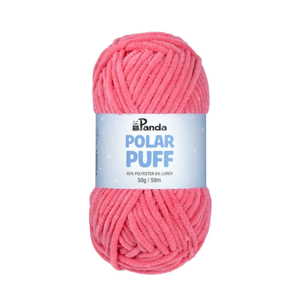 Pink yarn ball with a label on a white background