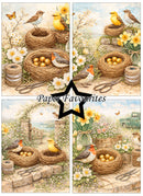 Paper Favourites A6 Single Sided Paper Pad - Bird Nest