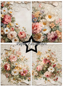 Paper Favourites A6 Single Sided Paper Pad - Vintage Flowers