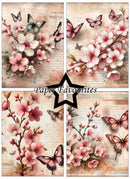 Paper Favourites A6 Single Sided Paper Pad - Vintage Sakura