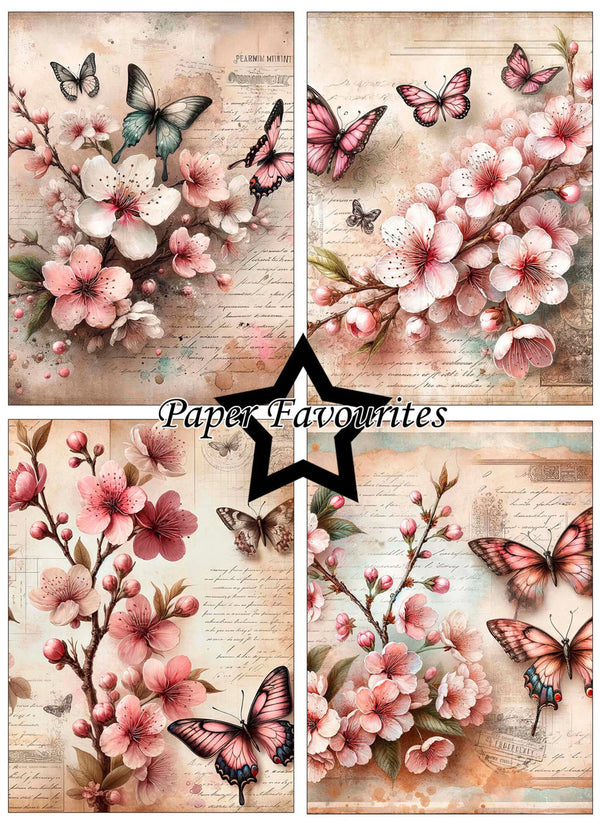 Paper Favourites A6 Single Sided Paper Pad - Vintage Sakura