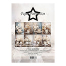 Packaging of 'Cup of Coffee' paper pack by Paper Favourites with images of coffee cups and flowers.