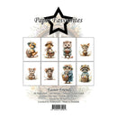 Packaging of 'Easter Friends' paper pack by Paper Favourites with illustrations of small animals holding Easter items.