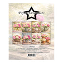 Packaging of 'Paper Favourites' with images of flowers and teapots on a light background.