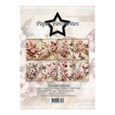 Pack of paper with floral and butterfly designs on a white background, featuring the brand 'Paper Favourites'.