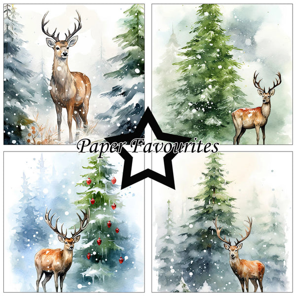 Paper Favourites Single Sided Paper Pad "6"x6" - Reindeer