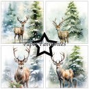 Paper Favourites Single Sided Paper Pad "6"x6" - Reindeer