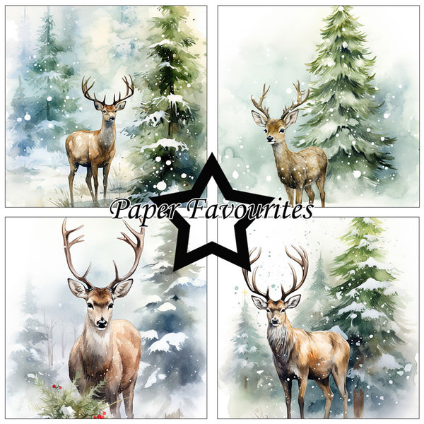 Paper Favourites Single Sided Paper Pad "6"x6" - Reindeer