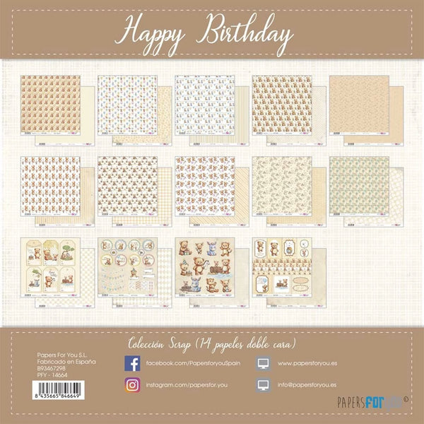 Papers For You Scrapbooking Paper 12"x12" - Happy Birthday