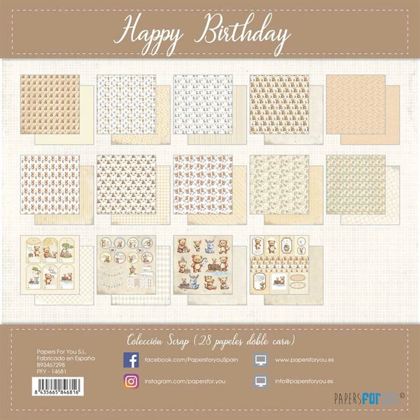 Papers For You Scrapbooking Paper 6"x6" - Happy Birthday