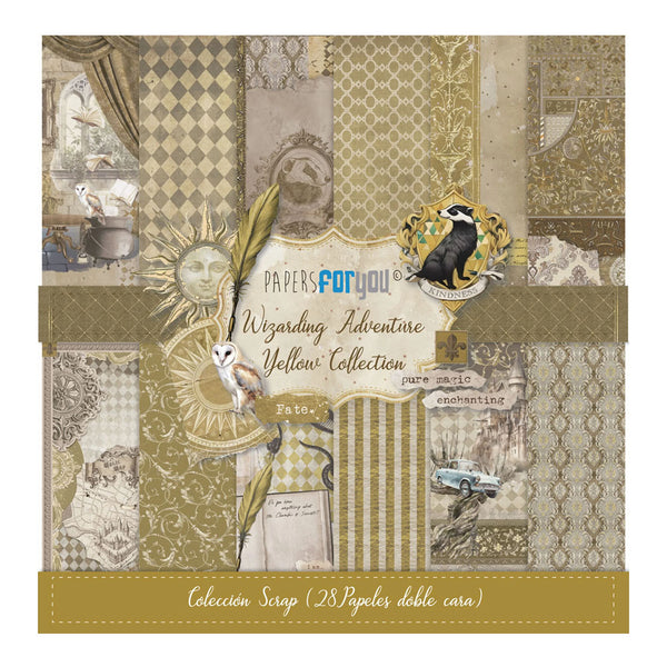 Collection of decorative papers with patterns and text, featuring 'Papers for You' branding.