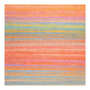 Multicolored striped fabric pattern on a white background