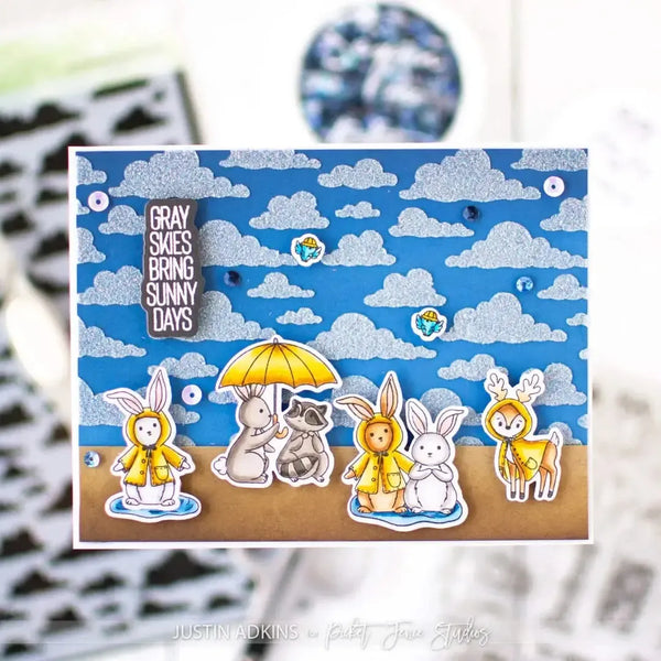 Picket Fence Studios Clear Stamp Set - Peach and Piper: Bad Weather Friends*