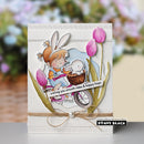 Easter-themed greeting card with a child and bunny design, featuring Penny Black branding.