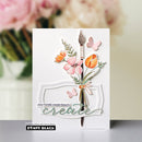 Card with floral design and text 'your hands create beauty' by Penny Black