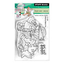 Clear stamp set with cartoon bear illustrations and 'get well' text, branded Penny Black.
