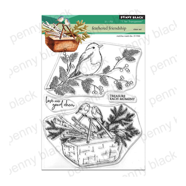 Penny Black Clear Stamps - Feathered Friendship