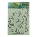 Penny Black Creative Dies with leaf pattern on a green card