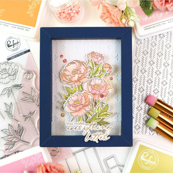 Pinkfresh Studio Clear Stamp Set - Blushing Blooms