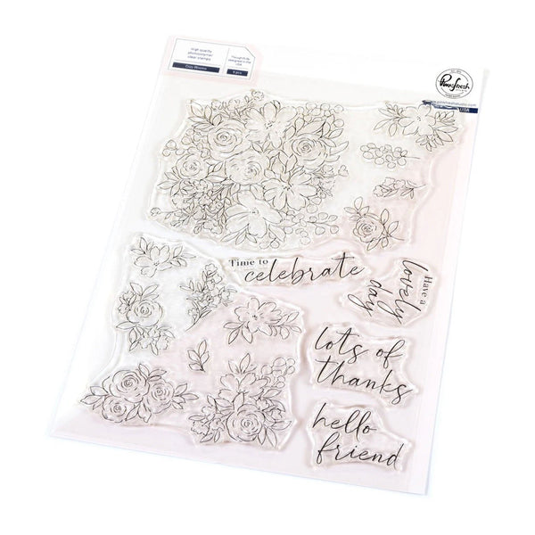 Pinkfresh Studio Clear Stamp Set - Cozy Blooms