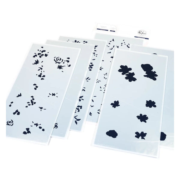 Pinkfresh Studio Layering Stencils - Cozy Blooms