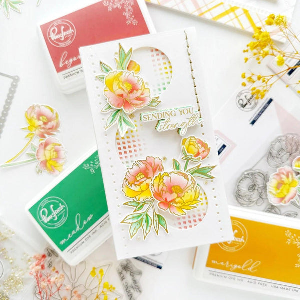 Pinkfresh Studio Press Plate - Blushing Blooms