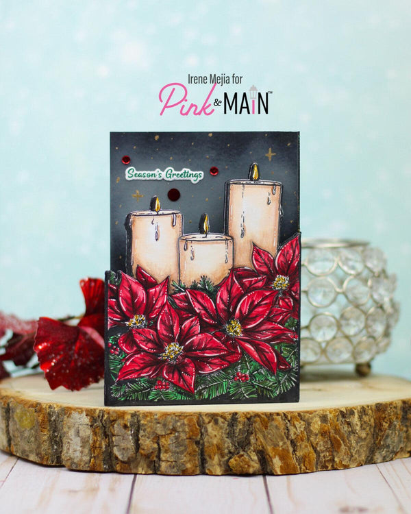 Pink & Main Clear Stamps - Christmas Candles
