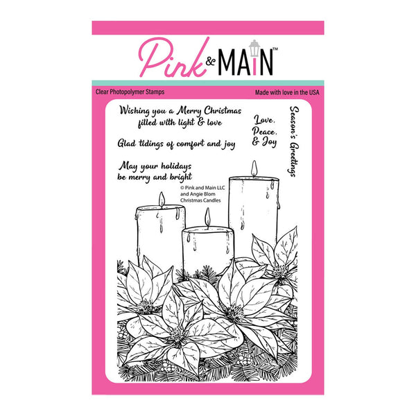 Pink & Main Clear Stamps - Christmas Candles