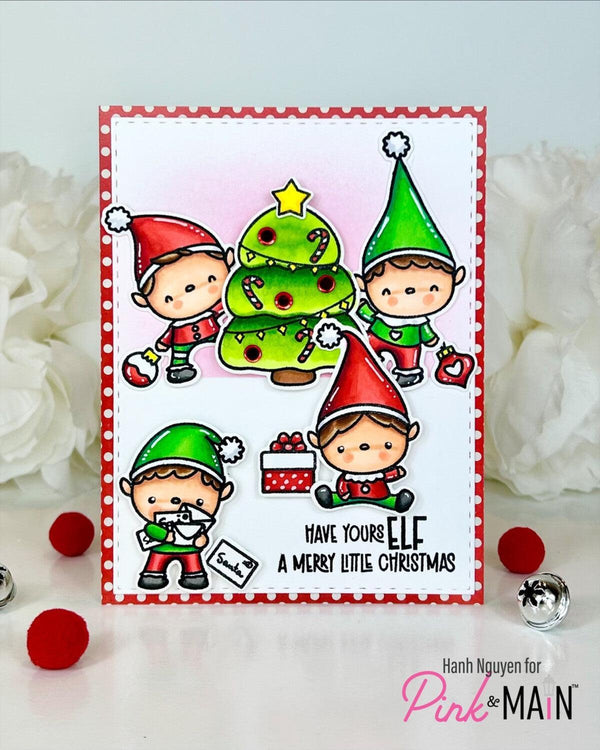 Pink & Main Clear Stamps - Christmas Elves