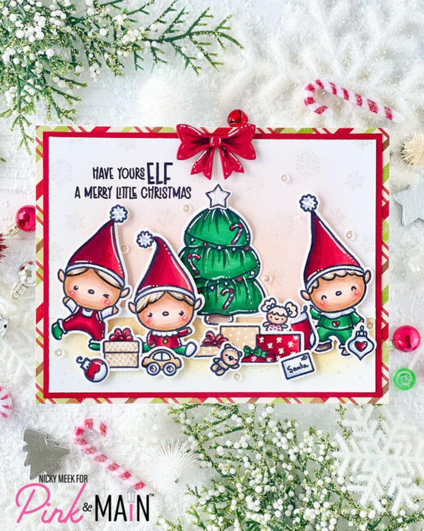 Pink & Main Clear Stamps - Christmas Elves