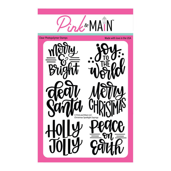 Pink & Main Clear Stamps - Christmas Spotlight Sayings