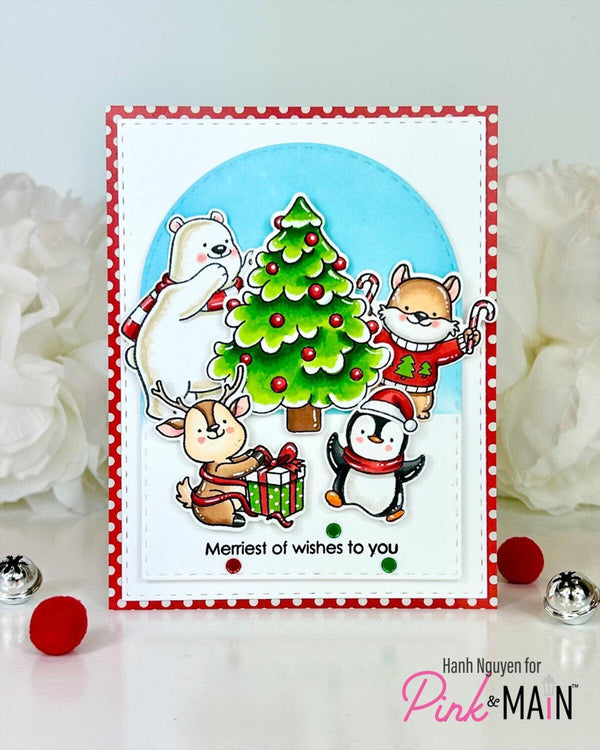 Pink & Main Clear Stamps - Merriest of Wishes