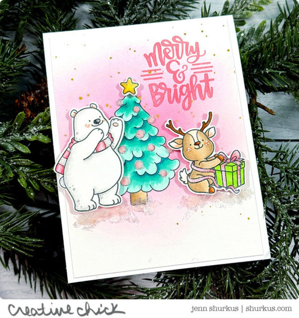 Pink & Main Clear Stamps - Merriest of Wishes