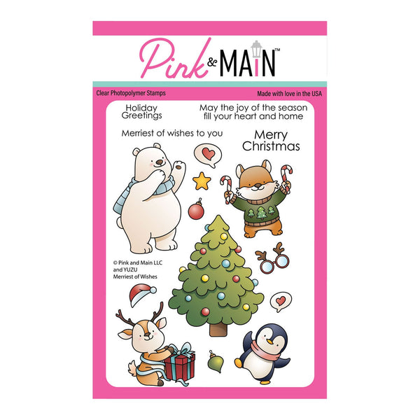 Pink & Main Clear Stamps - Merriest of Wishes