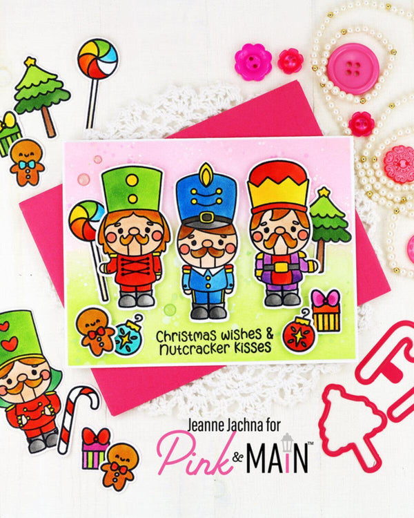 Pink & Main Clear Stamps - Nutcracker Kisses