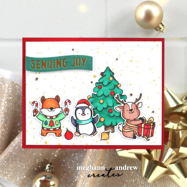 Pink & Main Dies - Christmas Sentiment Strip