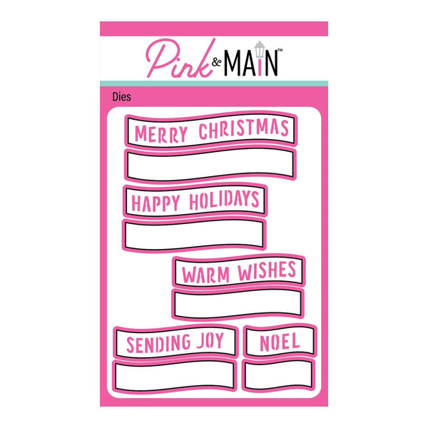 Pink & Main Dies - Christmas Sentiment Strip