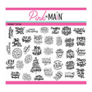 Pink & Main Foilables Cut Ups - Handlettered Holiday Greetings